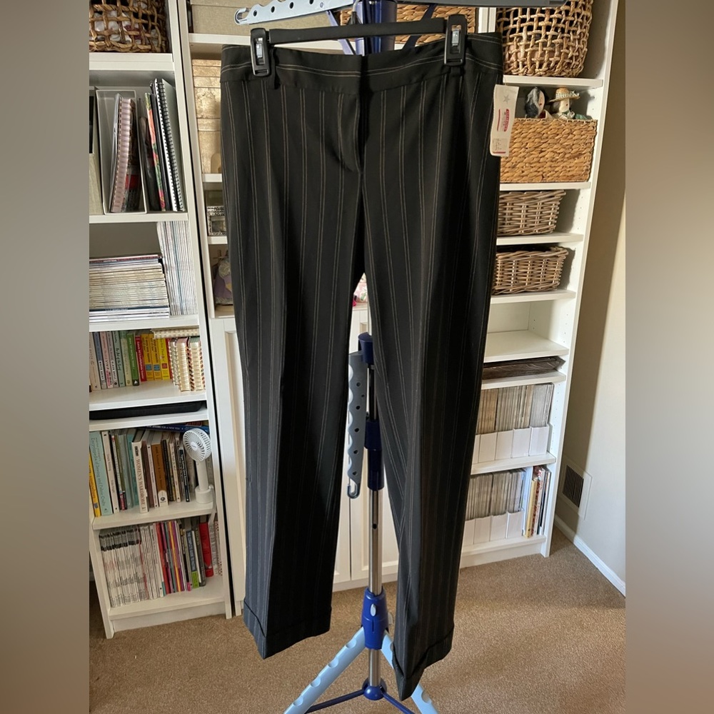 INC from Macy’s Pinstriped Cuffed Trousers